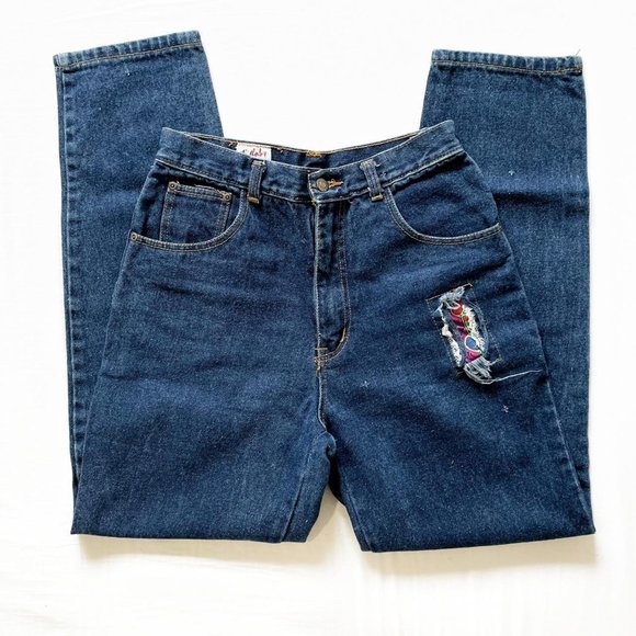 Deadstock Vintage 90s Blue Mom Jeans by Hi Baby - Picture 1 of 4